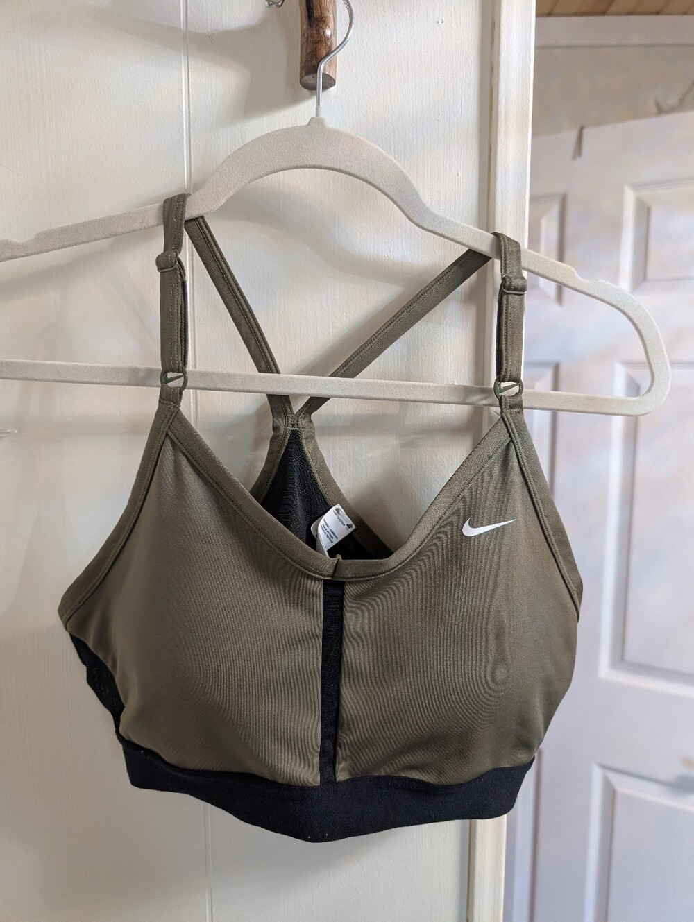 Nike Army Green Sports Bra Large